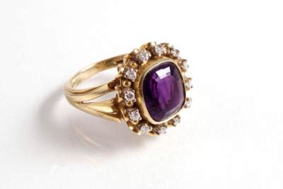 Brillant Amethyst Damenring Zus Ca Ct Schmuck Kunst