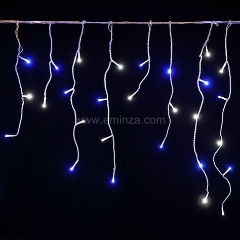 Stalactite Lumineuse L M Bicolore Stars Bleu Et Blanc Froid Led