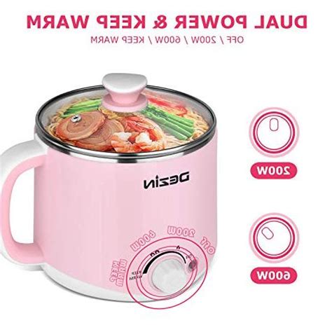 Dezin Electric Hot Pot Rapid Noodles Cooker Stainless