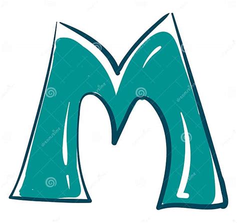 Letter M Alphabet Vector Or Color Illustration Stock Vector