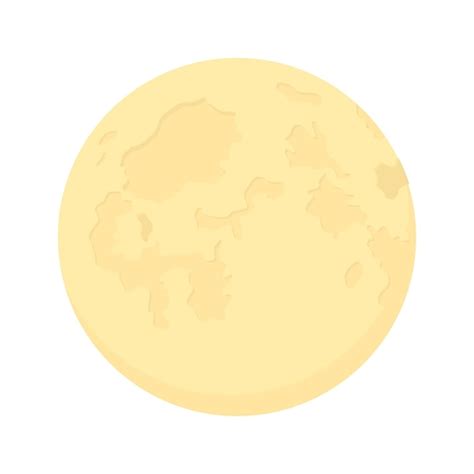 Objeto Vectorial De Color Semiplano De Luna Llena Vector Premium