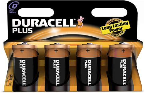 Duracell Plus Mn1300 Alkaline D Batteries 4 Pack Uk Electronics And Photo