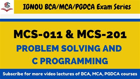 MCS 011 Problem Solving And Programming And MCS 201 Python And C