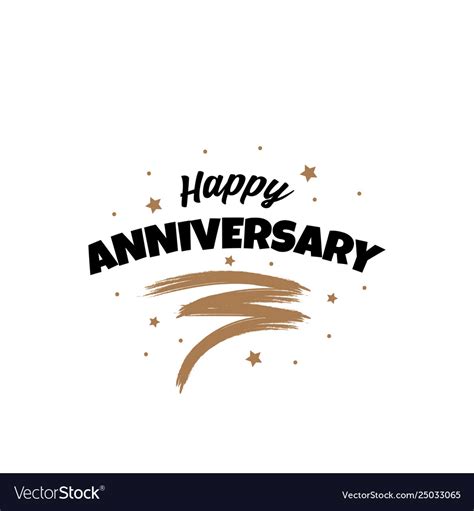 Happy Anniversary Design Card Hand Drawn Design Vector Image