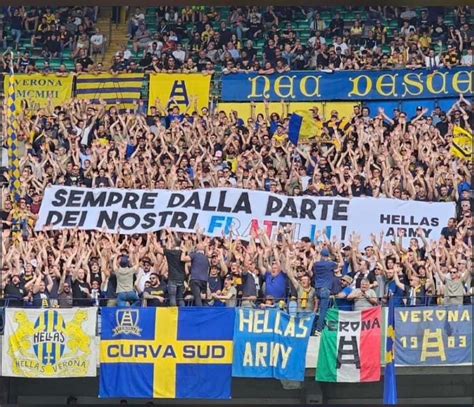 Sampdoria dal Parma allHellas Verona solidarietà delle curve agli