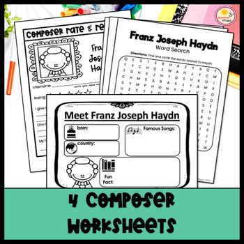 Franz Joseph Haydn Biography Worksheets And Activities For Music