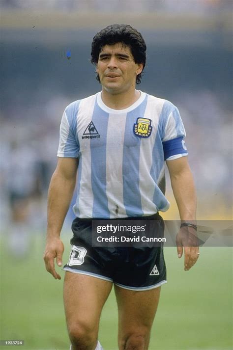 Portrait of Diego Maradona of Argentina during the World Cup match ...