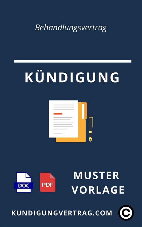 K Ndigung Behandlungsvertrag Wie Schreibt Man Muster Vorlage