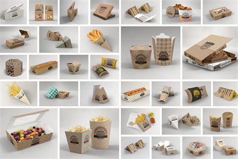 Free Paper Takeout Boxes Mockup Behance