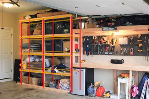 Garage Shelving And 8 Foot Workbench Combo To Stay Organized Porch Light Reading