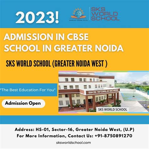 Notice for School Admission in Noida Extension, 2023