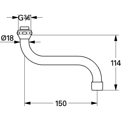 Grohe S Auslauf F R K Chen Wandbatterien Bogenauslauf Ausladung