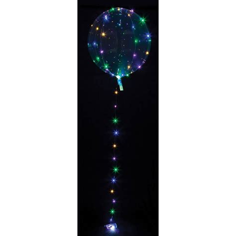 Transparenter mehrfarbiger LED Ballon ø40cm Sparklers Club