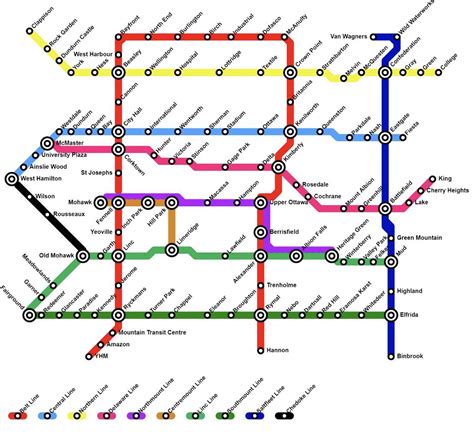 Transit map I made for my hometown of Hamilton, Ontario 🇨🇦 : r ...