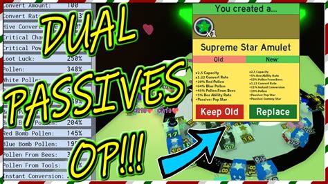 New Dual Passive Supreme Star Amulet Buying And Testing Bee Swarm Simulator Youtube