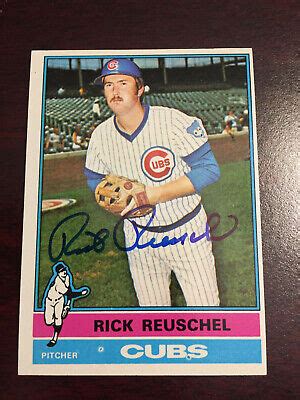 Chicago Cubs Rick Reuschel Signed 1976 Topps Card EBay