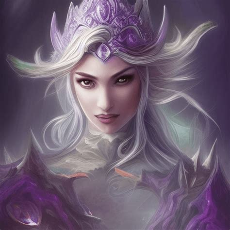 Night Elf Face World Of Warcraft Fine Art · Creative Fabrica