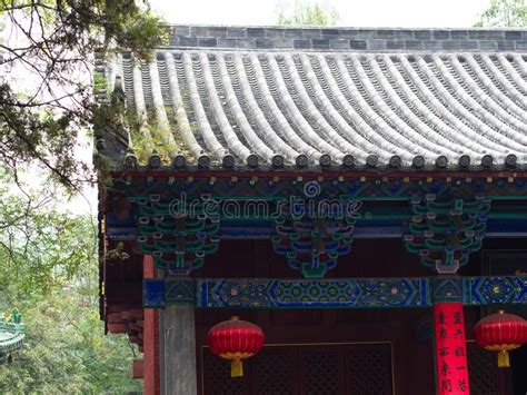 The Roof of the Building in Shaolin Temple with Detail Architecture ...