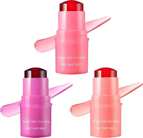 Hannahcos 3pcs Milk Cooling Water Jelly Tintsheer Lip And Cheek Stainlong Lasting