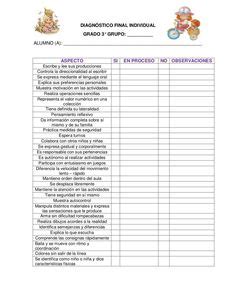 Ejemplo Evaluaci N Final De Preescolar Bullet Journal Ideas Number