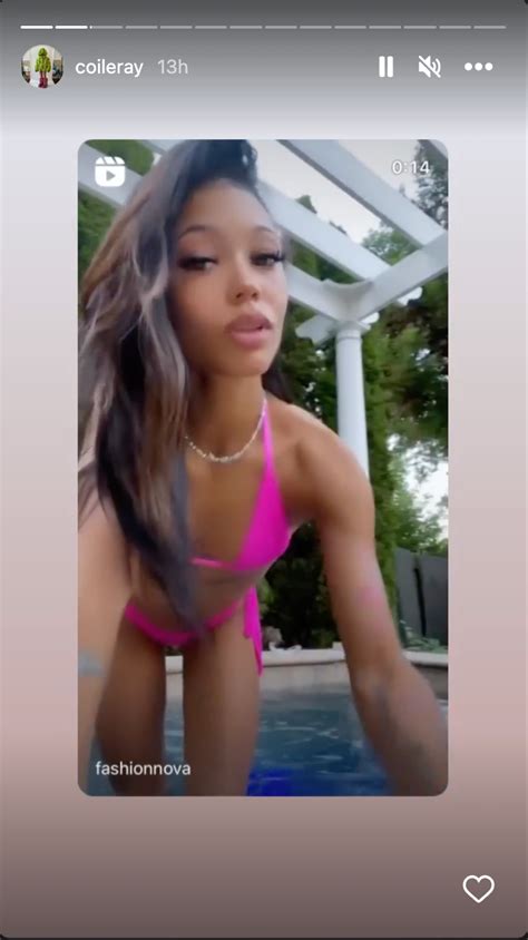 Coi Leray S Hot Pink Bikini In Danger Of Falling Off