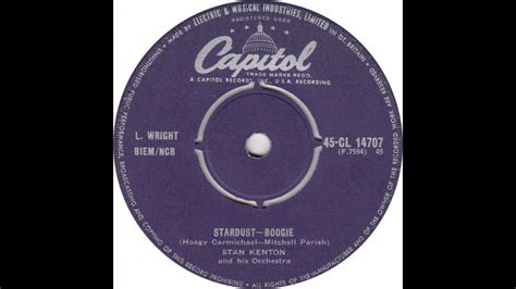 Stan Kenton And His Orchestra Stardust Boogie Youtube