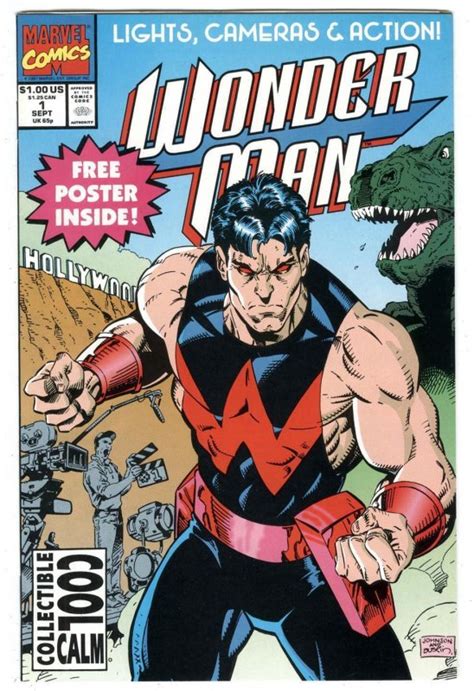 Wonder Man #1 Movie Poster intact KEY Marvel Comics Sept 1991 MCU Solo ...