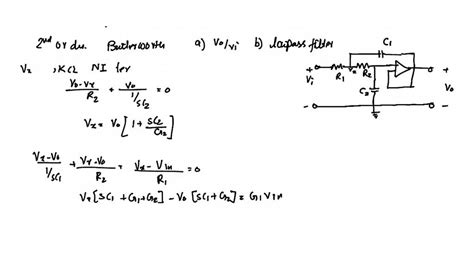 The Circuit Shown In Fig P7 15 Is A Second Order Low Pass Butterworth