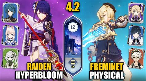 Freminet Physical DPS Raiden Hyperbloom Team Spiral Abyss 4 2 Floor