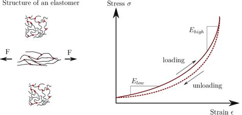 7 Left Schematic Structure Of An Elastomer Employing High Elastic Download Scientific Diagram