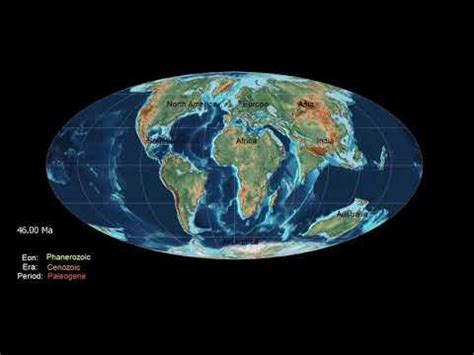 Pangea animation from Triassic to present - YouTube