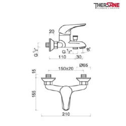 Mitigeur Chrom Bain Douche Thewa Aga