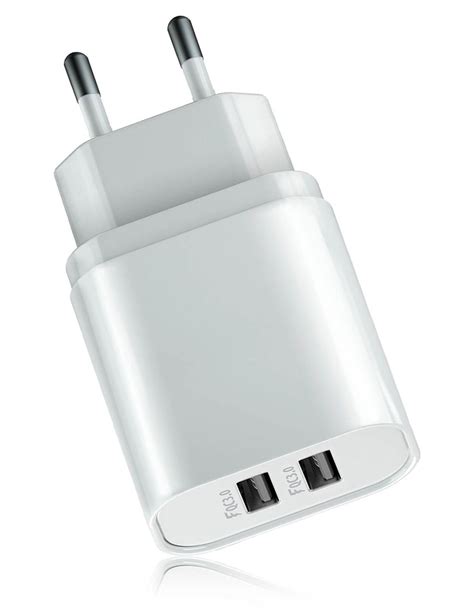 Chargeur Secteur Double USB CU202 2 4A Blanc