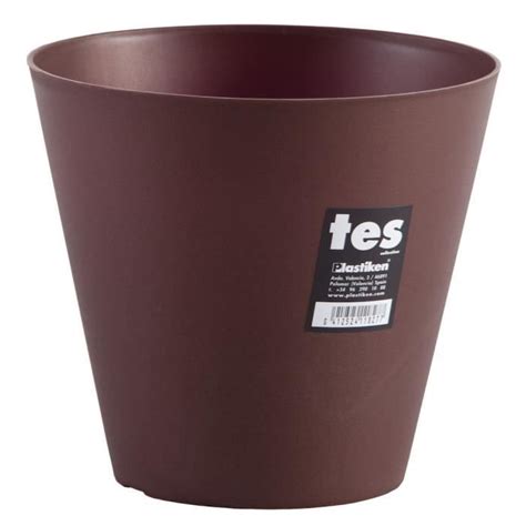 PLASTIKEN Pot de fleurs cône Tes 18 cm Bronze Cdiscount Jardin