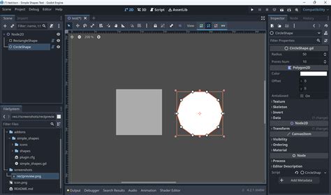 Simple Shapes Godot Asset Library