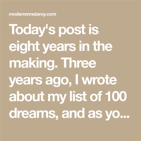 My Updated List Of 100 Dreams Modern Mrs Darcy Dream List The 100