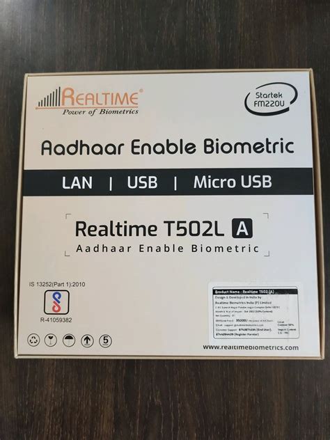 REALTIME T502L Fingerprint Aadhar Based System Optical Sensor At Rs