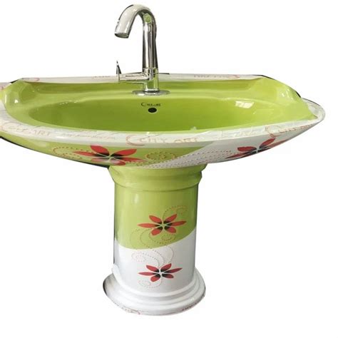 Green Ceramic Pedestal Wash Basin At Rs 1600 Ceramic Pedestal Wash