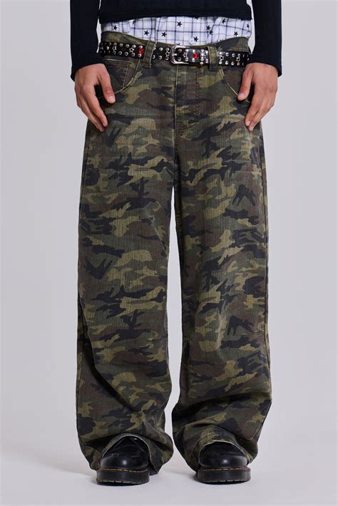 Shop Camo Colossus Baggy Jeans Jaded London Clothing