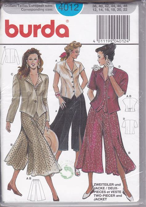 Burda Sewing Pattern Uncut Retro S S Size