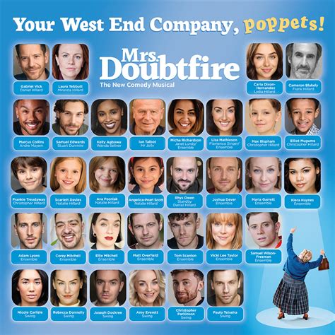 Mrs Doubtfire West End Premiere Full Cast Announced Theatre Fan