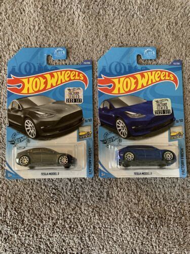 Hot Wheels Tesla Model Set Of Factory Sealed Blue And Black
