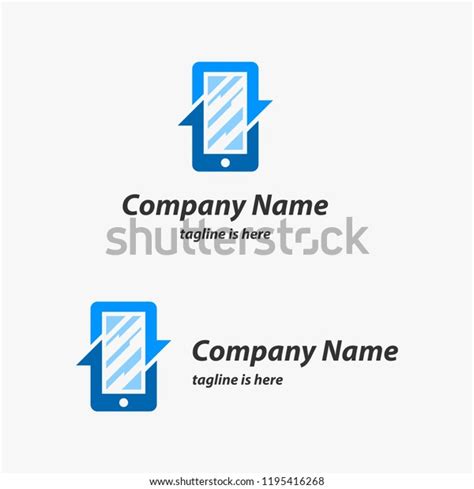 Mobile Phone Cellphone Repair Logo Design Stock Vector (Royalty Free ...