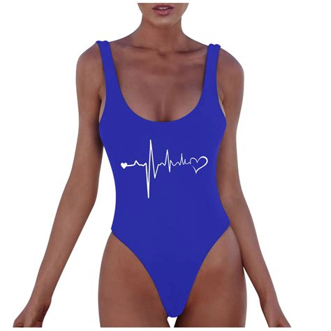 Wayute Womens Swimsuits One Piece Fashion Letter Print Swimsuit Sexy Bikini Swimwear Bathing
