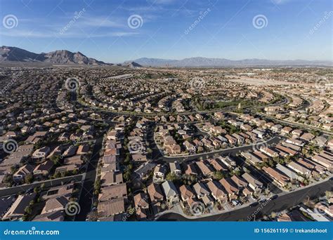 Summerlin Las Vegas Desert Neighborhood Stock Image - Image of suburban, nevada: 156261159