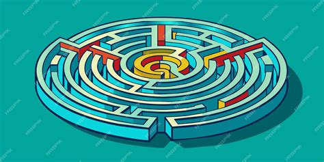 Premium Vector | A drawing of a maze with a blue background