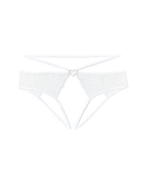 Danielle Bikini White Plus Crotchless Bikini XL 4X Adore Me