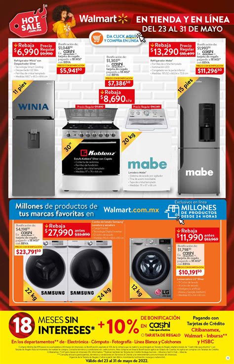 Folleto Walmart Hot Sale 2022 del 23 al 31 de mayo
