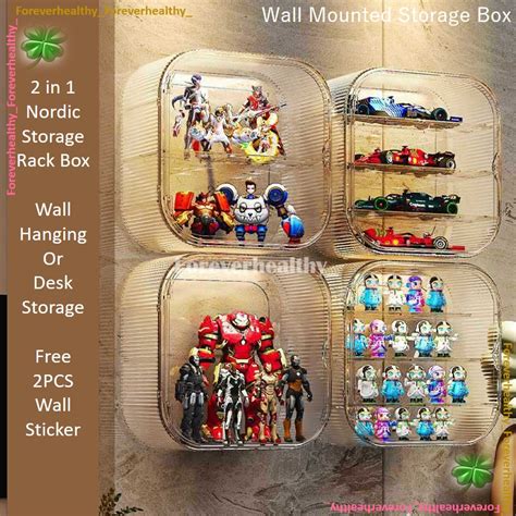 In Wall Hang Transparent Storage Rack Display Box Acrylic Popmart Hot
