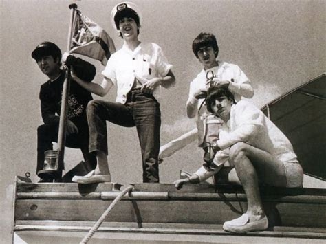 The Beatles Are On A Boat The Beatles Beatles Photos Beatles Pictures